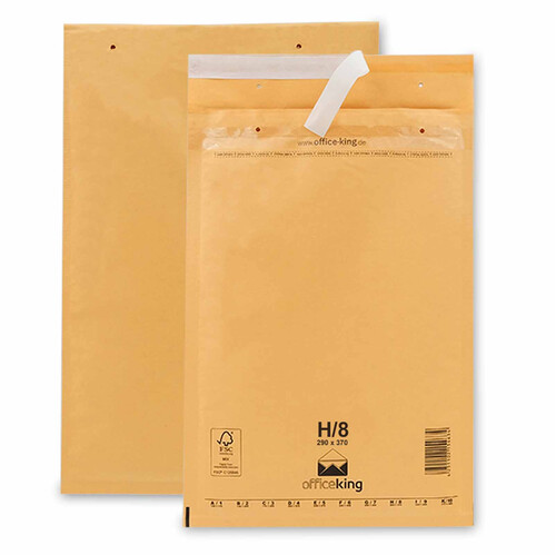 100 Luftpolstertaschen 290x370 mm DIN B4 Versandtaschen gepolstert, Braun - H/8 (officeking)