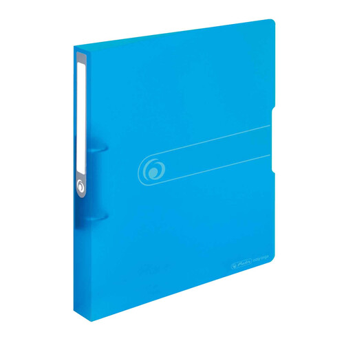 Herlitz Ringbuch A4, 2 Ringe, 3,8cm Rcken, 25mm Fllhhe transparent-blau